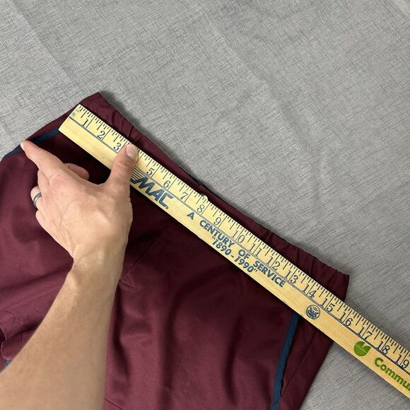 Parke & ronen Maroon SOLID STRETCH HOLLER SHORTS Size 32 - Picture 7 of 8